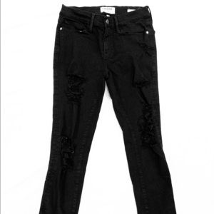 Frame Denim le skinny black jeans